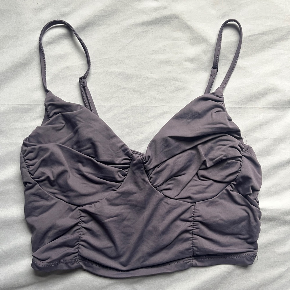 Garage Purple Crop Top Soft Stretch